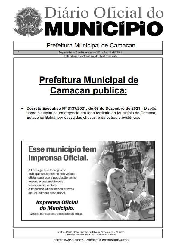 Camacã: Chuvas fortes constantes faz o prefeito Paulo do Gás decretar estado de emergência
